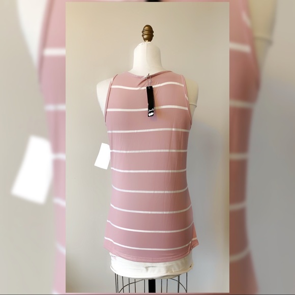 ❌ SOLD- Cage bar detail stripe tank top NWT - Picture 3 of 5
